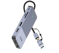 USB C Docking Station Dual Monitor Triple Display 4K Hdmi Displaylink Dock | Portable usb c hub with PD,2xHDMI,Displayport,USB 3.0,Ethernet for MacBook M1-M5 Neo,Dell,HP,Windows & macOS,ChromeOS Laptop