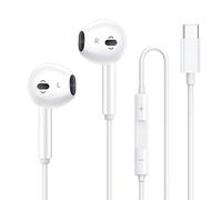 USB C Headphones for iPhone 16/15 Pro Max Plus Type C Earbuds Wired Earphones with Mic & Remote Control Noise Cancelling for iPhone 16/15 pro, iPad Pro, Galaxy S23/S22/S21/S20/Ultra Note 10/20