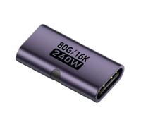 USB C hembra a USB C hembra - Conector de extensión de 240 W, adaptador de par portátil de 1,7 cm, conferencia en casa Viajar Computadora de escritorio portátil Lugar de trabajo Presentación