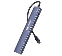 USB C Hub 10Gbps,VEMONT 7 en 1 Aluminio Hub USB 3.1/3.2 con 2 Puertos USB C 3.2 & USBA 3.2 & 4 Puertos USB A 3.0,100w PD Charging,USB C Splitter Compatible con MacBook/iPad/Laptop/Phones y más DIS