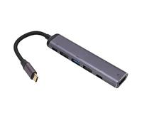 USB C Hub 6 en 1 Docking Station con 3 USB 3.0, HDMI 4K 60Hz, PD 100W - Estación de conexión rápida y fiable para portátiles y Multimedia