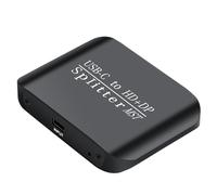 USB C Hub Adapter, Double Monitor Splitter, 3.03x2.17x0.79 Inches Portable Several Function Cable for Laptop, High Speed Data Transfer, Desktop and Computer Workstations