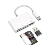 USB C Hub auf Micro SD + SD Kartenleer+Schnellladekabel+USB3.0 OTG (4in1)Apple iPhone15 Pro Max Plus iPad Air Mini Card Reader Adapter Type C Kartenlesegerät Speicherkarte Zubehör Kompatibel für