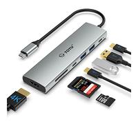 USB C Hub, Docking Station, TOTU 7-in-1 Type C Hub with 4K HDMI Port, 2 USB 3.0 Ports, 1 USB C 3.0 Port, SD/TF Card Reader, 90W PD USB-C Power Delivery, for Macbook and Other Type C Laptops