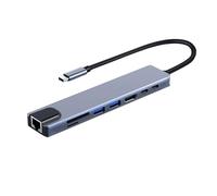 USB C Hub, Laptop Adapter, Device Charging Compact Body Stable Signal Easy Storage Extended Connectivity Cable Management, USB Ports for Printer, Camera, Keyboard