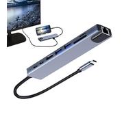 USB C Hub, Laptop Adapter Multiport, 8 In 1 Docking Station, High-Speed Data Transfer, 4K USB Data Ports, USB Hub For Printer, USB C Docking Station, USB Hub For Camera, USB Hub For Keyboard