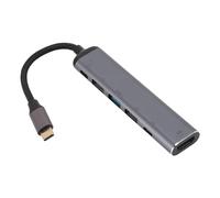 USB C HUB Multiport Adaptador 6 en 1 Aleación de Aluminio USB C Splitter con Interfaz Multimedia 4K de Alta definición PD 100W Carga para OS X Book 2 S23