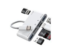 USB C Hub USB 3.0 TF SD lector de tarjetas cargador adaptador multipuerto (6 en 1) para Apple iPhone15 Pro Max para iPad Air Mini Macbook compatible con Samsung tipo C estación de acoplamiento micro