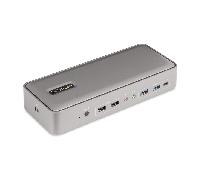 StarTech.com - Docking Station KVM USB-C para Portátil - Replicador de Puertos USB Tipo C para 2 Monitores DisplayPort 4K 60Hz -