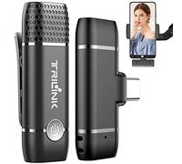 USB C MicróFono InaláMbrico de Solapa, Microfono Solapa Inalambrico para Movil/Tabletas/PortáTiles de Tipo C, Pinza Microfono Profesional para Streaming, Youtube, Facebook, Vlog, Tiktok, Grabaciones