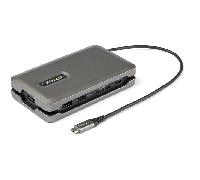 StarTech.com Adaptador Multipuertos USB-C - USB Tipo C a HDMI 2.0 4K a 60Hz - Hub Ladrón USB de 2 Puertos de 10Gbps - con PD de Paso de 100W - GbE - SD/MicroSD - Mini Docking Station