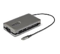 StarTech.com Adaptador Multipuertos USB-C - USB Tipo C a HDMI 2.0 4K a 60Hz - Hub Ladrón USB de 2 Puertos de 10Gbps - con PD de Paso de 100W - GbE - SD/MicroSD - Mini Docking Station