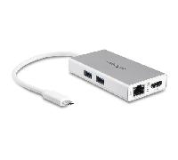 StarTech.com Adaptador Multipuertos USB-C - Docking Station de Viajes USB-C HDMI 4K - PD 60W - GbE - Hub 2xUSB-A 3.0 - Blanco