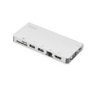 Digitus DA-70866 base para portátil y replicador de puertos Alámbrico USB 3.1 (3.1 Gen 2) Type-C Plata