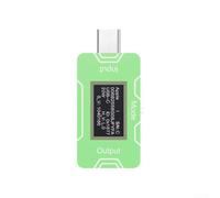 USB-C para cargador Tester con pantalla OLED de 0,8 pulgadas para pantalla oled, medidor de potencia 5-36 V 0-3 A 100 W, detector de carga rápida para teléfono móvil, tableta, banco de energía, verde