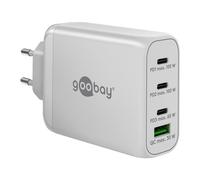 USB-C™ PD GaN fast charger (100 W) white 3x USB-C™ (Power Delivery) ports and 1x USB-A port