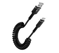 USB C Spiralkabel, 0.4M-1.8M Type C Schnellladekabel for Samsung Galaxy S25 S24 Ultra S23 S22 S21 S20 A15 A55 A56 A54 A53 A35 A34, iPhone 16 15 - Android Auto Datenkabel