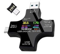 USB C Tester, IPS Color Screen Type-C Power Meter, Voltage Current Detector, Perfect For PD3.0, QC3.0, USB A/C, DC 3.3-32V 0-5.1A Charging Analysis, Ideal For Diagnosing Charging