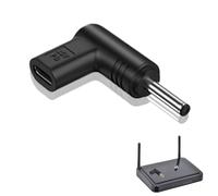USB C to DC - 15V Male to DC Female Adapter | UsЬ-c PD Charging Converter with 6 DCTips - PVC Black Connector | Power Bank Router Modem Energy Storage Supply Compatible
