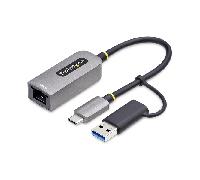 StarTech Adaptador USB-C a Ethernet 10/100/1Gb con adaptador USB-A