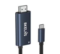 USB C to HDMI Cable 2 in 1 Steam Deck Adapter 4K 60Hz HDMI 100W Charging Port, Monitor TV Connector Cable USB C Dock for Steam Deck OLED/ROG Xbox Ally/iPad/Samsung Galaxy Dex/Tablet/iPhone 17 6.6TF/2M