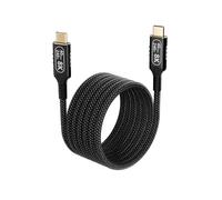 usb-c to usb-c Compatible con Thunderbolt 4 y Thunderbolt 3 cable largo 2m,usb4 data transfer 40Gbps,Type c 240W carga rapida,tipo c HD 8K@60Hz/4K@144Hz video Aplicable a Monitor,Hub,SSD,Dock,Display.