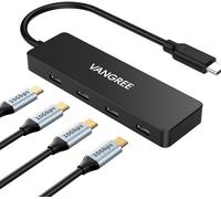 USB C to USB C Hub-10Gbps USB C Splitter with 4 Ports, USB C Hub Multiport Adapter Dongle for MacBook Pro/Air, iMac, Surface Pro, Chromebook, Dell, HP, iPad, Samsung, etc(Not Support Charging/Monitor)