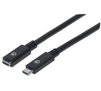 Usb-C To Usb-C M/F 50Cm- Extension 5A 10Gbps Blck Polybag NUEVO
