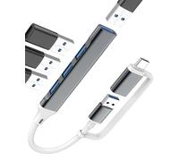 USB C USB Hub OTG 3.0 Adaptador a Memory Stick Distribuidor Cable Divisor Puerto PC Dongle Conector Alargador Portátil MacBook Compatible con Samsung para iPhone 17 16 15 Pro Max para Apple para iPad
