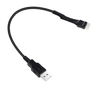 usb Cabecera 9 pines, placa base IDC Dupont a USB 2.0 tipo A macho Cable extensor adaptador convertidor - 20 cm