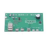 USB Cable Tester 3 in 1 | Short Circuit/Open Circuit Detection for Type C/Mini USB/Micro USB | LED & Buzzer Alarm, PCB Board, 5V Supply