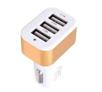 USB Car Charger, 3 puertos Charging Adapter, Plug and Play Design, High Speed Device Charging, Automotive Power Accessory for Smartphone, Tablets, Travel, 0,98 x 1,77 x 2,56 pulgadas