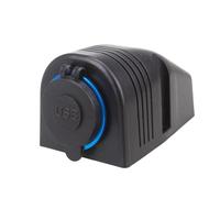 USB Car Charger - ABS | Convertible USB Socket For Cars RVs Yachts and Boats | Mobile Phone Charging Port Panel For Cars Truck Vehicle and Marine Use Lighter
