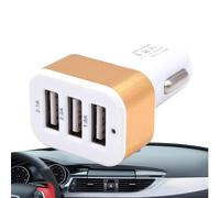 USB Car Charger Adapter with 3 Fast Charging Ports, Compact Plug-Play Power Device Smartphones, Tablets, and GPS, Automotive Interior Charger Travel, Commute, Road Trip