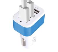 USB Car Charger, Car Charging Adapter, Multi Power Outlet, Plug and Play Auto Accessory, 0.98x1.77x2.56 Inches, Fast Port Device for Smartphones GPS and Automotive Interior Use