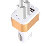 USB Car Charger, Car Chargings Adapter with 3 Ports, 0.98x1.77x2.56 Inches Plug and Play Fast Charging Device to Smartphone, Tablet, GPS, Ideal for Interior, Travel, Commute, Road Trips