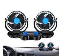 USB Car Fan - Portable Car Fan | Adjustable USB Desk Fans | Silent Rotating Air Circulator Dashboard Accessories Blower | Adjustable Double Head Cars Electric Fans | For Home Workplace RVs Family