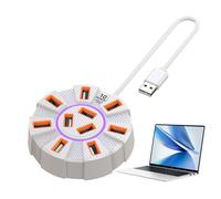 USB Card Reader, Multiport USB Docking, 5 Gbps Data Transfer, USB Docking Station, Printer USB Hub, Camera USB Hub 8,9 x 8,9 x 2,5 cm / 3,5 x 3,5 x 0,98 pulgadas for Printer Camera Keyboard