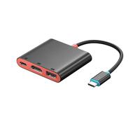 USB Center Combinado Enlace con Puertos USB 4K a para Cambio de Notebook Observar Conexión Aluminio Salida Transportable Play Center Combinado