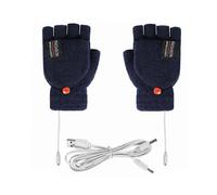 Usb Charging Electric Heating Gloves Thermal Full Half Finger Mittens