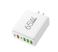 USB Charging Station - 6-Port Charging Hub, multii Device Adapter | 4 USB Port 65W, 2 Type-C Wall Charger, High-Speed Plug, Compact powes Dock, Portable Chargings Station for Smartphones, Tablets