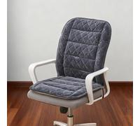USB Cojín Calefactable para Silla De Oficina con, Almohadilla Térmica, Cojín Calefactable Suave para Silla De Oficina,con Correas, Respaldo Alto - para Uso En Casa - 100 X 48 Cm(Gray)