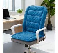 USB Cojín Calefactable para Silla De Oficina con, Almohadilla Térmica, Cojín Calefactable Suave para Silla De Oficina,con Correas, Respaldo Alto - para Uso En Casa - 100 X 48 Cm(Blue)