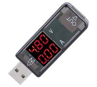 USB Color LCD Voltímetro Amperímetro Medidor de Corriente Multímetro Cargador USB Tester, Probador USB, Probador de Voltaje USB, Medidor de Color USB, Medidor USB(BLACK)