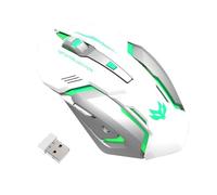 USB Cordless Mouse - Wireless gamng Ergonomics Mousse, Breathing Led Mouses, Rechargeable Ergonomic Device for Gamers | Ideal for Pc Laptop Computer Gamiing Office Work Home Setup, 2.4GHz
