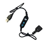 USB Countdown Timer Cable - Adjustable Automatic Cutoff Connector for LED Strips, Mini Fans with Timed Control Function, Smart USB Timer for Lamps and Aquarium Devices, Black Cable, Multi-Use