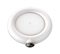 USB Cup Warmer Mat | 3 - Temp Settings 55°C / 65°C / 75°C | Integrated Heating Pad for Coffee Mug/Milk Bottle/Tea Cup | Auto Shutdown & Grip Base (White)