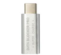 USB Data Blocker, Anti Juice Jacking Adapter, Portable USB Security Protector for Charging on Public Ports, Secure Connection for Phone Laptop Notebook PC Travel, Silver
