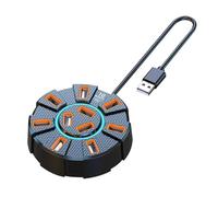 USB Data Transfer hub, Multiport USB Hub, USB Splitter Hub, 4K Docking Station with 5Gbps Data Transfer, Compact and Potable, 3.5x3.5x0.98 Inches for Printer, Camera, Keyboard, and More