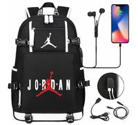 USB de gran capacidad mochila escolar Jordan - negro